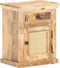 vidaXL - Nachtkastje - 40x30x50 - cm - massief - mangohout - en - natuurlijk - riet