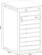 AXI Lucas metalen Containerombouw Antraciet/houtlook - Kliko ombouw voor 1 afvalcontainer – Max. 240L – Goede ventilatie