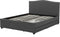 MONTPELLIER - Bed opbergruimte LED - Grijs - 180 x 200 cm - Polyester