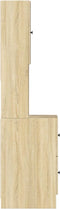vidaXL - Keukenkast - 35x50x180 - cm - bewerkt - hout - sonoma - eikenkleurig