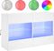 vidaXL - Tv-wandmeubel - met - LED-verlichting - 98,5x30x60,5 - cm - wit
