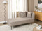 RIOM - Chaise longue - Beige - Rechtszijdig - Stof