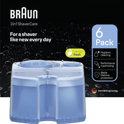 Braun Clean & Renew - Reinigingsvloeistof 3-in-1 - 6 Navulpatronen (6 stuks)