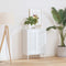 vidaXL - Kastdeuren - louvre - design - 2 - st - 69x29,5 - cm - wit