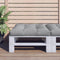 vidaXL - Palletkussen - 70x70x12 - cm - stof - grijs
