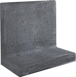 L-element zwart 50x40 voet 30 cm