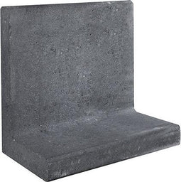 L-element zwart 50x50 voet 30 cm
