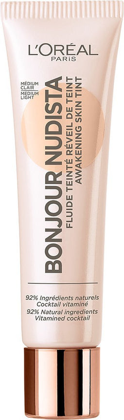 L'Oreal - Bonjour Nudist Fluide Teinte Bb Kremowy Podkład Do Twarzy 02 Medium Light 30Ml