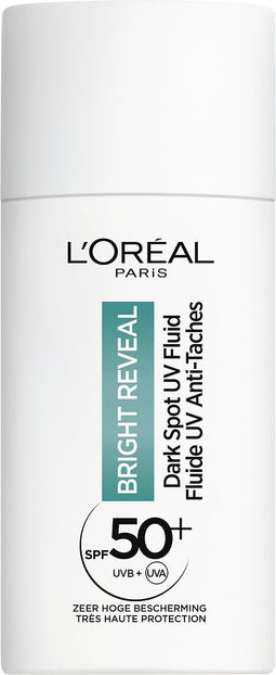 L'Oréal Bright Reveal Dark Spot UV Fluid Moisturizer met SPF50+ - voor een stralendere teint - Vermindert en Corrigeert Pigmentvlekken - 50 ml