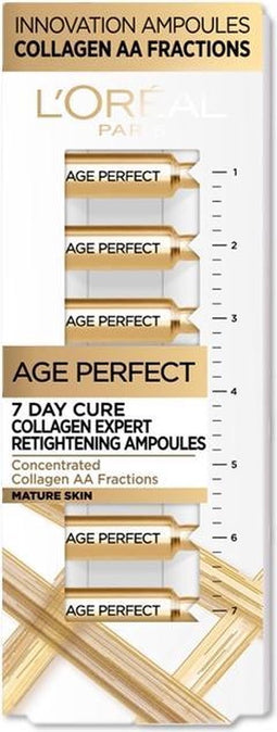 L'Oréal Paris Age Perfect Verstevigende Collageen Ampullen - 7 Daagse Kuur - Voor een sterke en stevige huid