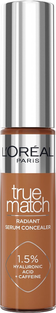 L'Oréal Paris True Match Radiant Serum Concealer - Geschikt voor de gevoelige huid - Verrijkt met 1,5% hyaluronzuur en cafeïne voor hydratatie en verfrissing - Medium dekking - Stralende finish - Verzorgt als een oogserum - 10.D - 11 ml