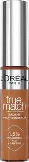 L'Oréal Paris True Match Radiant Serum Concealer - Geschikt voor de gevoelige huid - Verrijkt met 1,5% hyaluronzuur en cafeïne voor hydratatie en verfrissing - Medium dekking - Stralende finish - Verzorgt als een oogserum - 10.D - 11 ml