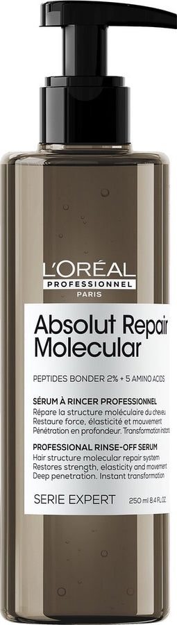 L'Oréal Professionnel Absolut Repair Molecular Rinse-off Serum – Voor beschadigd haar – Rijke, herstellende formula – 250 ml