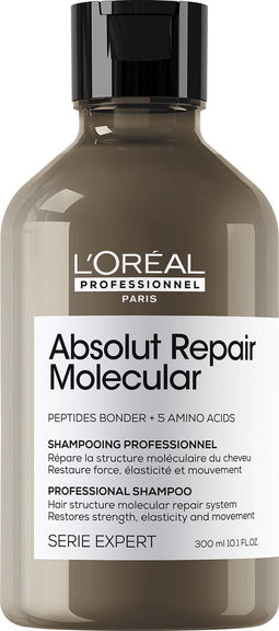 L’Oréal Professionnel Absolut Repair Molecular Shampoo - Voor beschadigd haar - Rijke, herstellende formula – 300ml