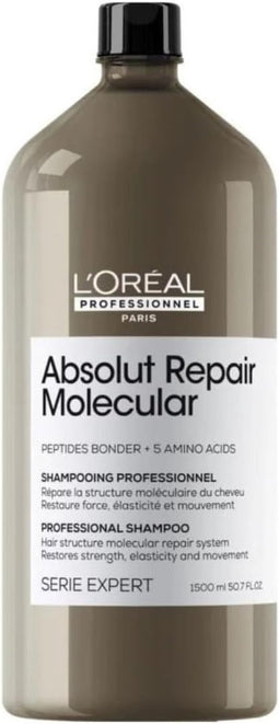 L’Oréal Professionnel - Absolut Repair Molecular | Shampoo voor beschadigd- of onhandelbaar haar - 1500 ml.