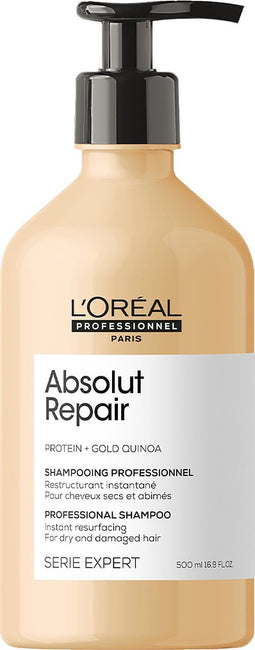 L’Oréal Professionnel Absolut Repair Shampoo - Versterkende en herstellende formule - Voor droog en beschadigd haar – 500ml