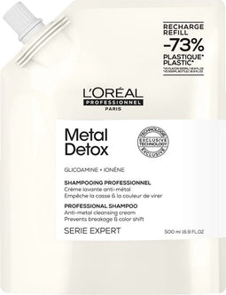 L’Oréal Professionnel Metal Detox Shampoo Refill - Reinigende en beschermende shampoo - Voor beschadigd haar – 500ml