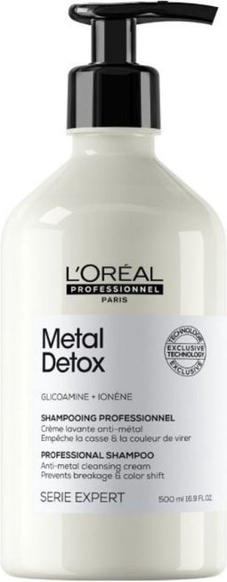 L'Oréal Professionnel Metal Detox Shampoo - Reinigende en beschermende shampoo - Voor beschadigd haar - 500 ml
