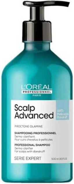 L’Oréal Professionnel Scalp Advanced Anti-Dandruff Dermo-clarifier shampoo - Voor een hoofdhuid met roos/schilfers - Anti-roos/schilfers - 500 ml