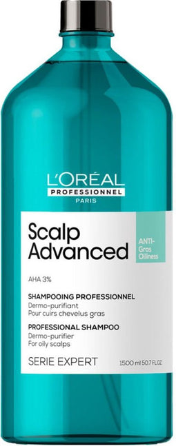 L’Oréal Professionnel - Scalp Advanced - Anti-Oiliness - Shampoo voor slap, futloos of vet haar - 1500 ml.