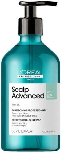 L’Oréal Professionnel Scalp Advanced Shampoo Anti-Oiliness - Talgregulering & reinigend - Voor een vette hoofdhuid - 500 ml
