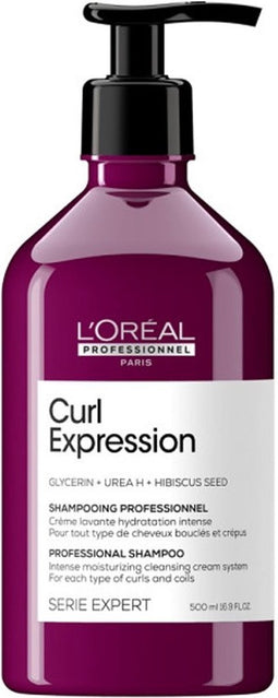 L’Oréal Professionnel Serie Expert Curl Expression Intense Moisturizing Cleansing Cream Shampoo - 500 ml- Normale shampoo - Voor Krullend haar -