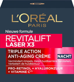 L'Oreal - Revitalift Laser X3 Anti-Age Cream-Mask Regenerating Therapy For The Night 50Ml