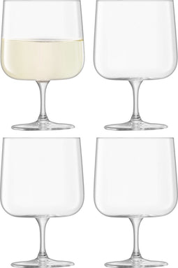 L.S.A. - Arc Wijnglas 340 ml Set van 4 Stuks - Glas - Transparant