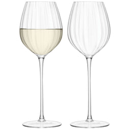 L.S.A. Aurelia White Wine Glass 15oz Clear Optic x 2 - Transparent / Glass
