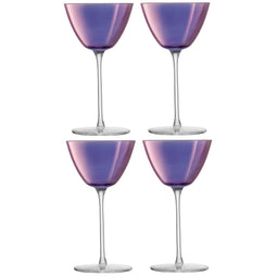 L.S.A. Aurora Martini Glass 195 ml Polar Violet x 4 - Purple / Glass