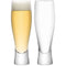 L.S.A. Bar Lager Glass 14oz Clear x 2
