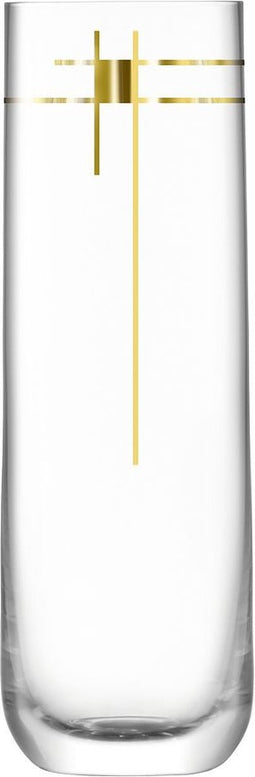 L.S.A. - Century Highball Glas 420 ml Set van 4 Stuks - Glas - Goud