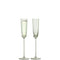 L.S.A. Champagne Theatre Champagne Flute 120 ml Set of 2 Pieces - Green / Glass