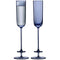 L.S.A. Champagne Theatre Champagne Flute 130 ml Set of 2 Pieces - Blue / Glass