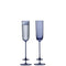 L.S.A. Champagne Theatre Champagne Flute 130 ml Set of 2 Pieces - Blue / Glass