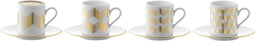 L.S.A. Chevron Kop en Schotel - 100 ml - Set van 4 Stuks