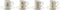 L.S.A. Chevron Kop en Schotel - 100 ml - Set van 4 Stuks