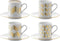 L.S.A. Chevron Kop en Schotel - 100 ml - Set van 4 Stuks