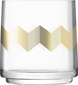 L.S.A. Chevron Lantaarn of Vaas - H 14 cm - Gouden Details