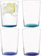L.S.A. - Coro Tumbler Glas 560 ml Set van 4 Stuks Assorti - Glas - Multicolor -
