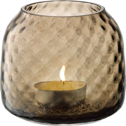 L.S.A. - Dapple Waxinelichthouder 7 cm Earth Brown - Glas - Bruin