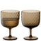 L.S.A. Dapple Wine Glass 325ml Earth Brown Set of 2 Pieces