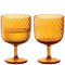 L.S.A. Dapple Wine Glass 325ml Sun Amber Set of 2 Pieces