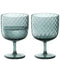 L.S.A. Dapple Wine Glass 325ml Water Blue Set of 2 Pieces