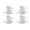 L.S.A. Dine Espresso Plate and Saucer Set of 4 Pieces