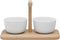 L.S.A. - Dine Serveerplank met 2 Schalen Diep - Porselein - Wit
