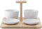 L.S.A. - Dine Serveerplank met 4 Schalen Assorti - Porselein - Wit
