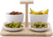 L.S.A. - Dine Serveerplank met 4 Schalen Assorti - Porselein - Wit