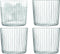 L.S.A. - Gio Line Tumbler Glas 390 ml Set van 4 Stuks - Glas - Transparant