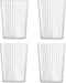 L.S.A. - Gio Line Tumbler Glas 560 ml Set van 4 Stuks - Glas - Transparant